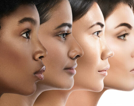 Different ethnicity women - Caucasian, African, Asian and Indian.